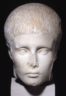 A Boy,  ca. 110 CE (Temple of Aphrodite -  Cyrene)   The British Museum, London, 1861.1127.57